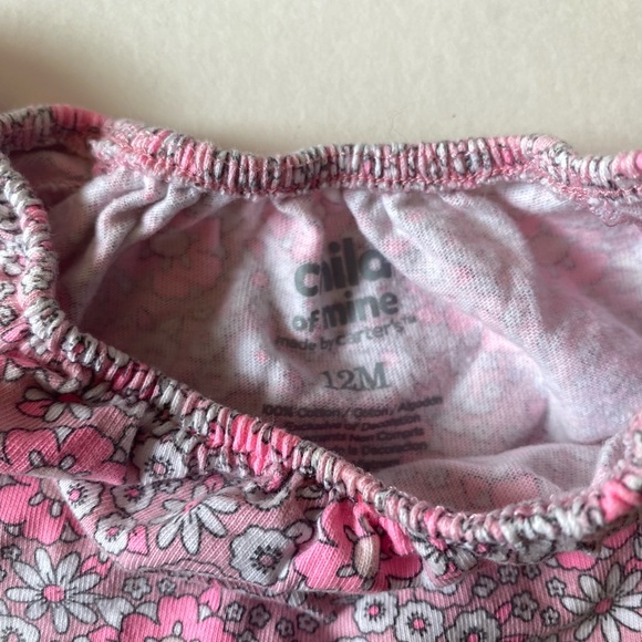 Floral Pink Girls Dress with Fishy Design - 12 months - Picture 2 of 4